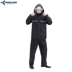 Custom Hooded Casual Solid Waterproof Windproof Lightweight Rain Suit for Outdoor Work and Riding - Product Image 5
