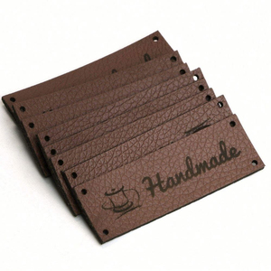 Patch en cuir PU véritable personnalisé avec étiquette adhésive, patch en cuir pour vêtements, chapeaux, jeans, étiquette en cuir - Product Image 1