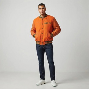 Chaqueta Varsity de Lana Oversize para Hombre Hawk Eye Sports, Estilo Urbano, Invierno, con Botones, Tallas Grandes, Secado Rápido, Bordado Frontal - Product Image 5