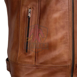 เสื้อแจ็คเก็ตมอเตอร์ไซค์หนังสำหรับผู้ชายแบบสั่งทำแบรนด์ส่วนตัว ระบายอากาศได้ดีสำหรับฤดูหนาว คุณภาพสูง กันน้ำ เหมาะสำหรับเล่นกีฬา - Product Image 5