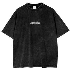Camiseta de Verano Unisex Oversize de Algodón Lavado con Estampado Digital Personalizado Estilo Hip Hop Streetwear con Mangas Caídas - Product Image 3