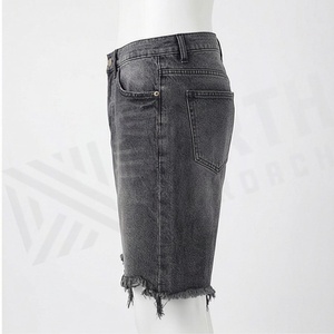 Shorts en jean personnalisables pour femme, en coton, coupe ample, écologiques, décontractés, style déchiré, tendance, pour l'été - Product Image 3