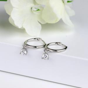 Pendientes de Aro Pequeños con Circonitas Cúbicas, Oro Sólido de 14K, Pendientes de Aro Pequeños Minimalistas, Joyería Elegante, Regalo para Mujer, Fiesta - Product Image 4