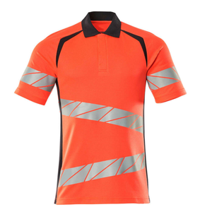 Chemise polo de sécurité réfléchissante à manches courtes pour hommes, haute visibilité, construction OEM, avec taille et couleur personnalisées - Product Image 3