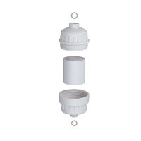 Cartucho de Filtro de Agua para Ducha Moderna Cromado Holinking SHP0005, 1 Año de Garantía, Montado en la Pared del Baño, Plástico Ecológico