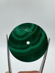 หน้าปัดนาฬิกา A K Gems Natural Malachite รุ่น GMC-1058W28.5 มม. หน้าปัดกลมขัดเงาด้านเดียว ความหนา 0.6 มม. - Product Image 4