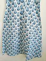 Robe longue bohème 100 % coton pur pour femme, imprimé floral fantaisie, coupe évasée, vente en gros, export Inde