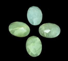 Pierre précieuse naturelle Aigue-marine bleue laiteuse de 5,65 carats, taille ovale à motifs, 14x10mm, pierre précieuse en vrac - Product Image 3