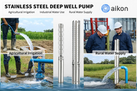 Pompe submersible pour puits profond en acier inoxydable, pompes submersibles pour forage, pour l'agriculture industrielle
