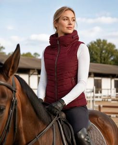 Pink <b>Quilted</b> Linen Knitted Vest Stand Collar Waterproof Windproof Breathable Casual Autumn Wear Polyester <b>Wadding</b> Slim Fit - Product Image 1