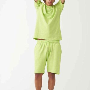 Ensemble T-shirt et short d'été pour homme en coton respirant à manches courtes, style décontracté sportif, design personnalisé, style urbain, collection 2026 - Product Image 6