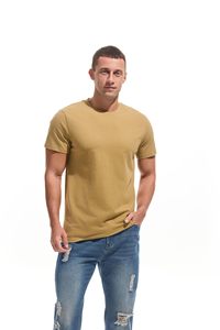 T-shirts d'été pour hommes en mélange de coton, col rond, ultra-doux, coupe athlétique, manches courtes, unis, décontractés, pour la gym et la course à pied - Product Image 2