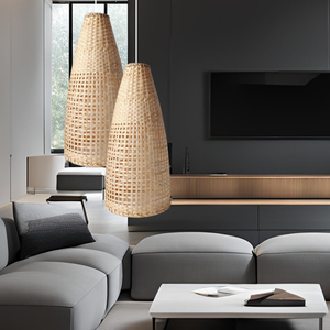 Natural Bamboo Hanging Pendant <b>Light</b> for Home <b>Decoration</b> Cafes Resorts and Hospitality Interior Projects - Product Image 2