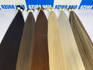 Extensions en Gros de Cheveux Humains Vierges Lisses à Tresser, 100% Naturels, Double Trame, Résistants à la Chaleur, Lisses comme des Baguettes - Product Image 3