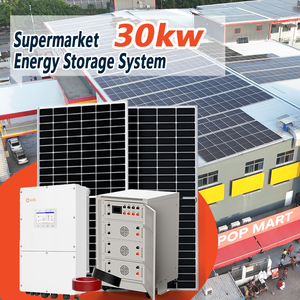 Système solaire photovoltaïque tout-en-un complet 50KW 30KW 20KW MPPT, panneaux monocristallins, batterie lithium-ion, énergie solaire hybride - Product Image 1