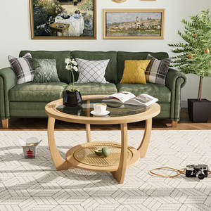 Table basse ronde en rotin Mobilier élégant et écologique - Product Image 2