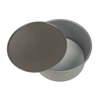 Moule à gâteau rond en acier au carbone de 18cm (7 pouces) de profondeur avec base antiadhésive pour four