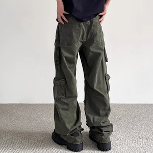 Pantalon Cargo Homme Décontracté Streetwear Haute Qualité Coton Durable Lavé avec Fermeture Éclair Style Toile – Meilleure Vente - Product Image 5