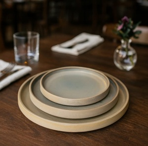 Premium Minimalist Matte <b>Ceramic</b> Dinner <b>Plate</b> Set – Modern Round Stoneware <b>Plates</b> for Dining, Serving & Home Tableware - Product Image 1
