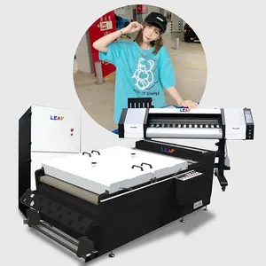 LEAF Printer kaus DTF kecepatan tinggi 60cm 4 kepala i3200 cetak mesin cetak Inkjet DTF untuk Cetak kaus