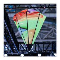 Panneau d'affichage LED flexible, mur vidéo LED, affichage LED sur mesure P1.2 P2 P2.5 7680Hz, service frontal pour conception de formes créatives