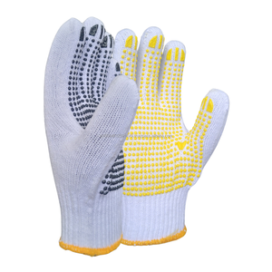 ถุงมือผ้าฝ้ายแบบใช้แล้วทิ้งสีขาวใส่สบายถุงมือพีวีซีมีจุดกันลื่นป้องกันไฟฟ้าสถิตย์สะดวกเพื่อความปลอดภัยทางการเกษตร - Product Image 3