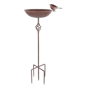 Fabricante Confiable, Baño para Pájaros de Metal Único con Acabado Atractivo para Balcón, Jardín y Actividades de Bebederos para Aves - Product Image 1