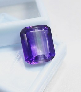 Pierre précieuse améthyste, pierre brute, cristal violet naturel, certifié IGI, taille octogonale pour la fabrication de bijoux, bague, pendentif - Product Image 4