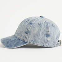 Gorra de Béisbol de Mezclilla Lavada Vintage de 6 Paneles, con Logotipo Personalizado de Alta Calidad, Azul Claro, Ajustable, Unisex