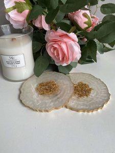 Posavasos de resina premium hechos a mano, juego de posavasos decorativos para protección de bebidas, para uso en la cocina, posavasos de resina de lujo - Product Image 2