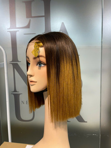 Prix de gros Extensions de cheveux humains vietnamiens vierges bruts 100% naturels, perruque Lace ultra-lisse couleur Ombré Brun, Super Double Drawn - Product Image 2