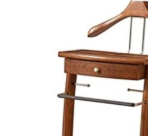 Porte-manteau autoportant en bois massif avec 1 patère à crochets, 1 étagère et tiroir, design traditionnel pour entrée et salon - Product Image 5