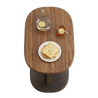 Table basse moderne en bois avec structure en fer, idéale pour petits espaces, canapé, chevet, balcon, coin, facile à nettoyer, vente en gros usine