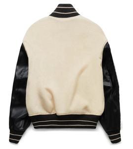 Premium Custom Varsity <b>Jacket</b> Unisex Wool Blend Letterman Bomber <b>Jacket</b> With Faux <b>Leather</b> Sleeves Chenille Patch Snap Button Clo - Product Image 3