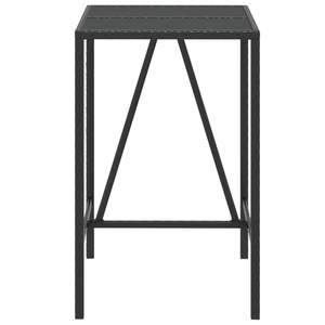Mesa Alta Moderna con Tapa de Vidrio y Juego de Muebles de Jardín de Poliratán Negro - Product Image 3