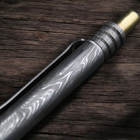 Stylo d'écriture en acier de Damas, instrument d'écriture de bureau haut de gamme pour les professionnels et les entreprises