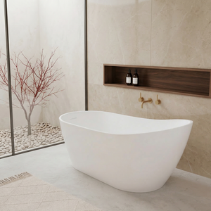 Baignoire ovale autoportante FW-8822-67 - Baignoire moderne en acrylique pour salle de bain - Product Image 5