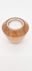 Natural Solid Wood Tea Light Holder Modern Geometric Candle Stand for Living Room and Dining <b>Table</b> <b>Decor</b> - Product Image 4
