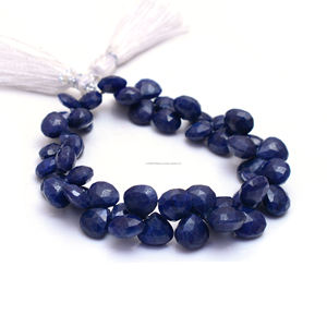 สร้อยข้อมือและสร้อยคอประดับพลอยไพลินสีน้ำเงินธรรมชาติทรงหัวใจเจียระไนแบบพิเศษ ทำมือ ได้รับการรับรองคุณภาพระดับพรีเมียม - Product Image 4