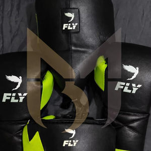 Nouvel ensemble d'entraînement de boxe noir et vert fluo 2026 avec logo personnalisé – Kit professionnel de sparring et d'équipement de combat pour le kick-boxing - Product Image 3