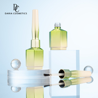 Flacon en verre de 12 ml pour vernis gel UV, avec pinceau, personnalisable avec logo, finition électrolytique verte, emballage de luxe