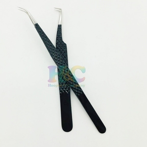 Wholesale Professional Anti-Magnetic Stainless Steel <b>Lash</b> Tweezers 90 Degree Pointed Smooth Texture Customized Color <b>Lash</b> - Product Image 5