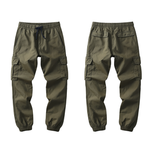 Pantalones Jogger Cargo Minimalistas para Hombre, Diseño Limpio, Bolsillos Planos, Pantalones Deportivos de Tacto Suave Premium, Ropa Casual para Estar en Casa - Product Image 2