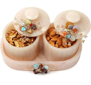 High Quality Handmade Resin Classic 2-<b>Jar</b> Set Lids <b>for</b> Food <b>Storage</b> Home Decor Stackable Waterproof Freshness Preservation <b>for</b> - Product Image 5