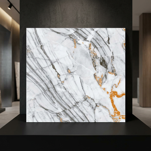 Azulejos de Porcelana Brillante Fantasía Blanca de 600x600 mm |   Azulejos Pulidos para Pared y Suelo de 60x60cm y 8mm, Garantía de 3 Años, Servicio Postventa - Product Image 1