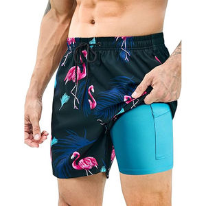 Service OEM, maillots de bain pour hommes, respirants, pour la plage, pour le surf, shorts de bain avec poche, shorts de bain de luxe - Product Image 3