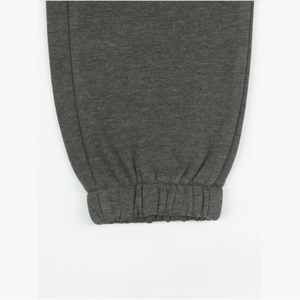 กางเกงวอร์มผ้าแคนวาสสีเทาเข้มเอวสูงสำหรับผู้ชายขายส่ง - Product Image 5