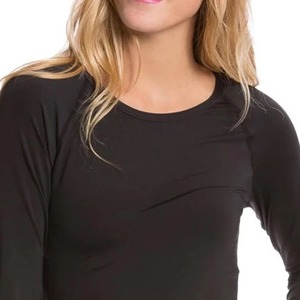 Rashguard à manches courtes de haute qualité respirant pour femmes - Protection UV, séchage rapide, anti-frottement, 100% polyester - Pour le sport et la remise en forme - Product Image 5