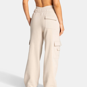 Best Quality <b>Women's</b> High Waist <b>Cargo</b> <b>Pants</b> Loose Wide Leg Knitted Cotton Multi Pocket Casual Trousers Autumn Streetwear Wholesa - Product Image 3