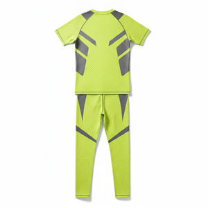 En gros : Ensemble de sport de compression pour hommes, comprenant un legging de sport taille haute et un t-shirt moulant, pour la course, la musculation et les activités sportives - Product Image 2